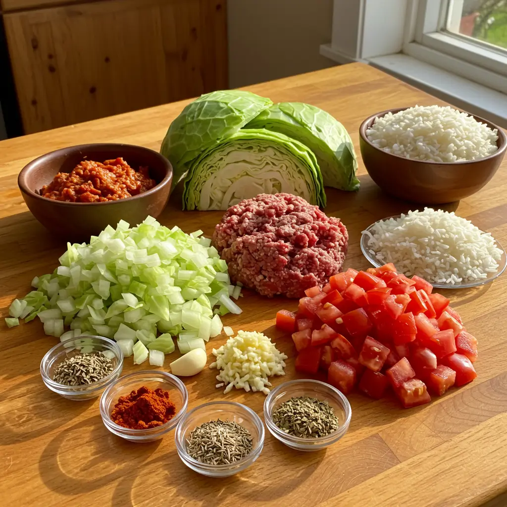 ingredients for unstuffed cabbage roll soup recipe