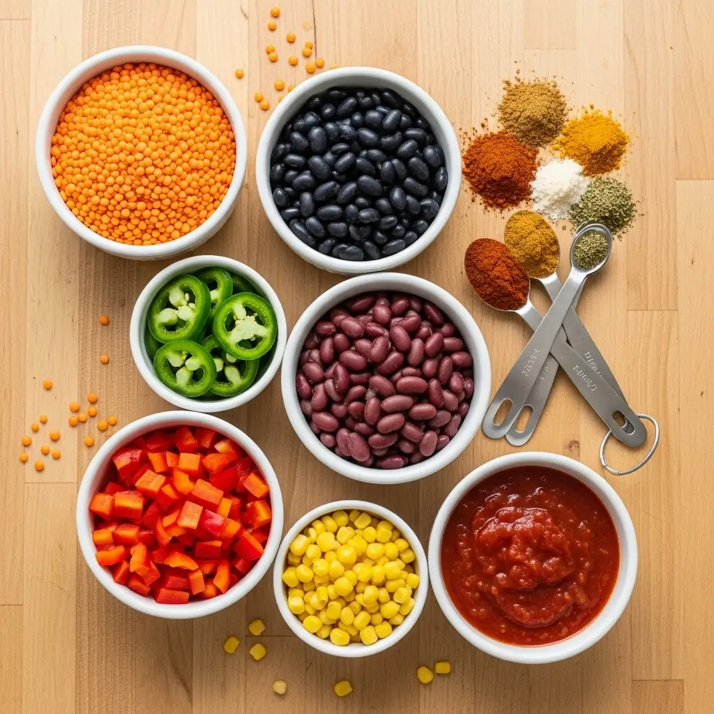 Ingredients for Crockpot Vegetarian Tortilla Soup