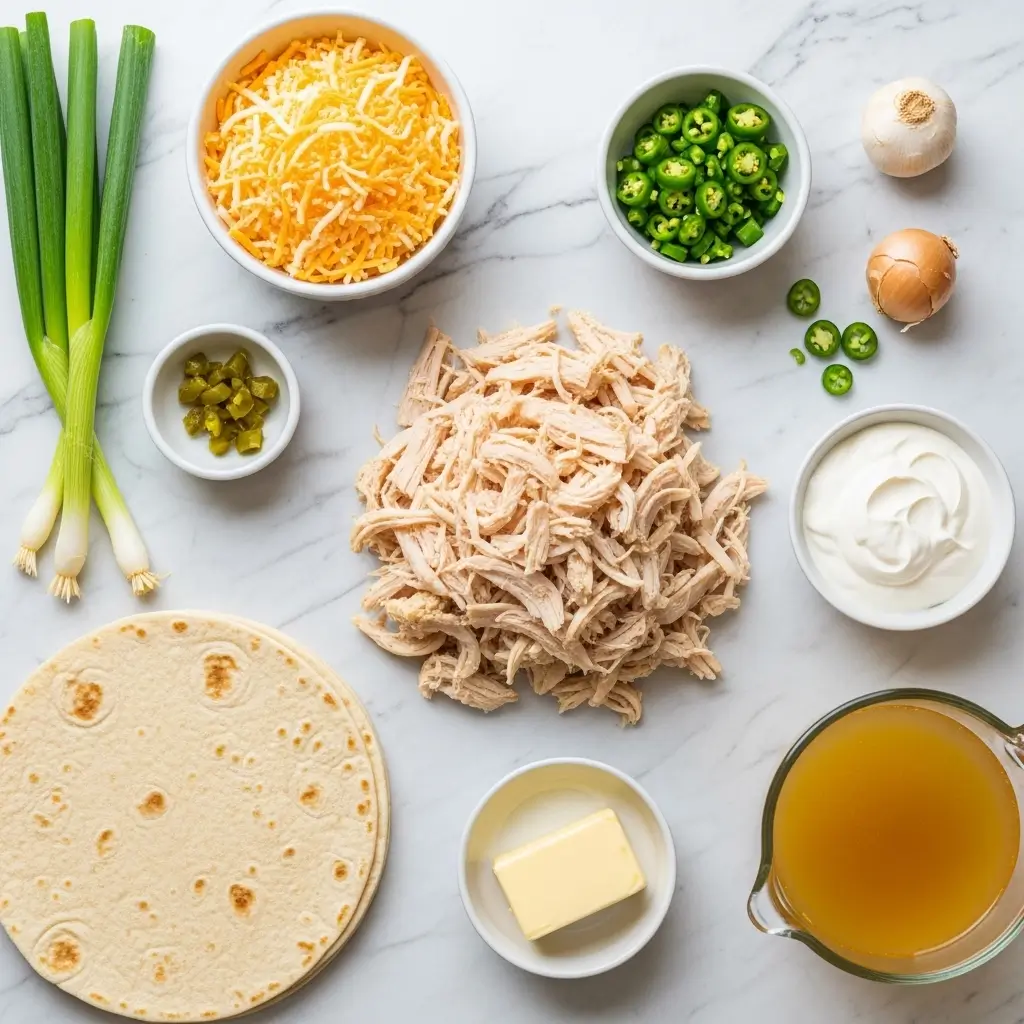 ingredients for white chicken enchiladas