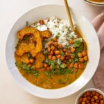 Acorn Squash Curry with Lentils & Roasted Chickpeas