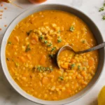 Anti-Inflammatory Red Lentil Soup in bowl