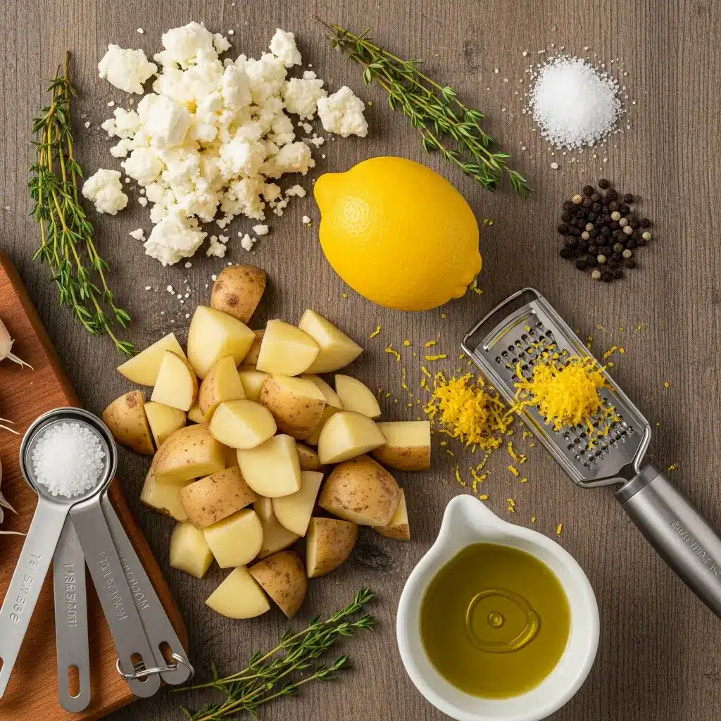 baked-feta-potatoes-with-lemon-ingredients