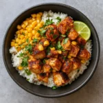 Best Street Corn Chicken Rice Bowl with Chicken, Rice, and Street Corn