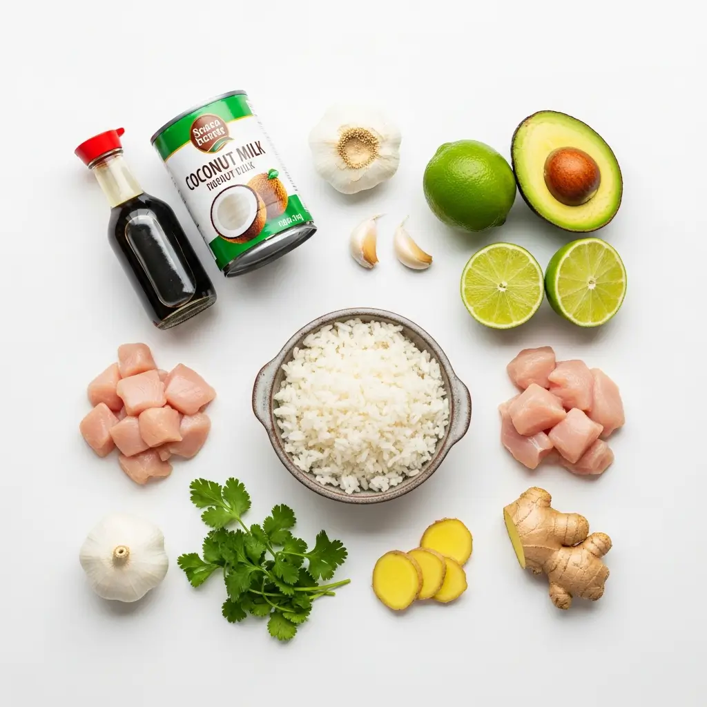 Coconut Chicken Rice Bowl Ingredients