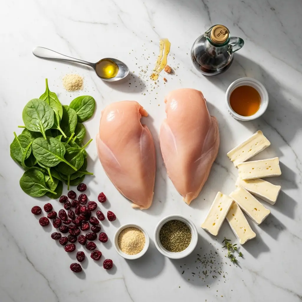 cranberry spinach stuffed chicken ingredients