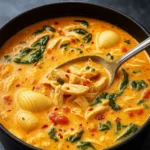 Creamy Marry Me Chicken Soup with Spinach & Parmesan
