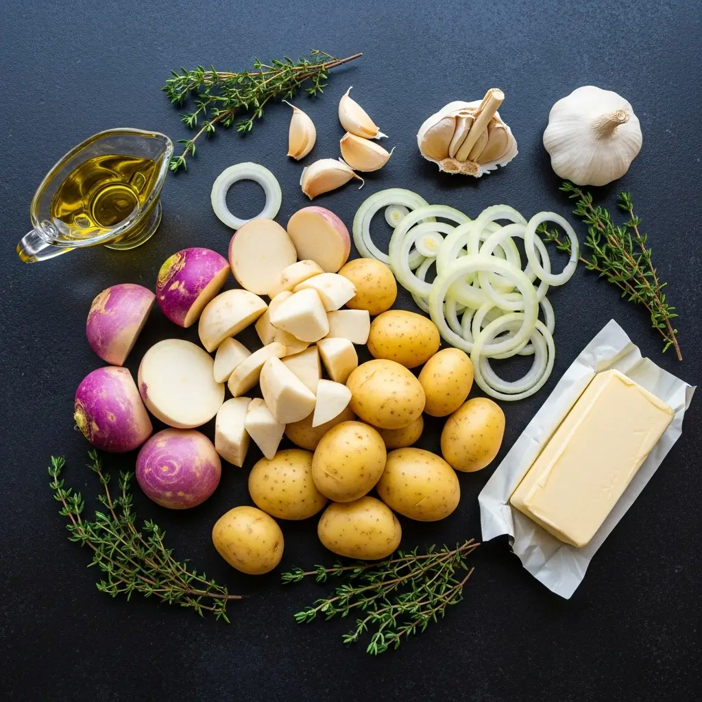 Ingredients for Creamy Turnip Soup