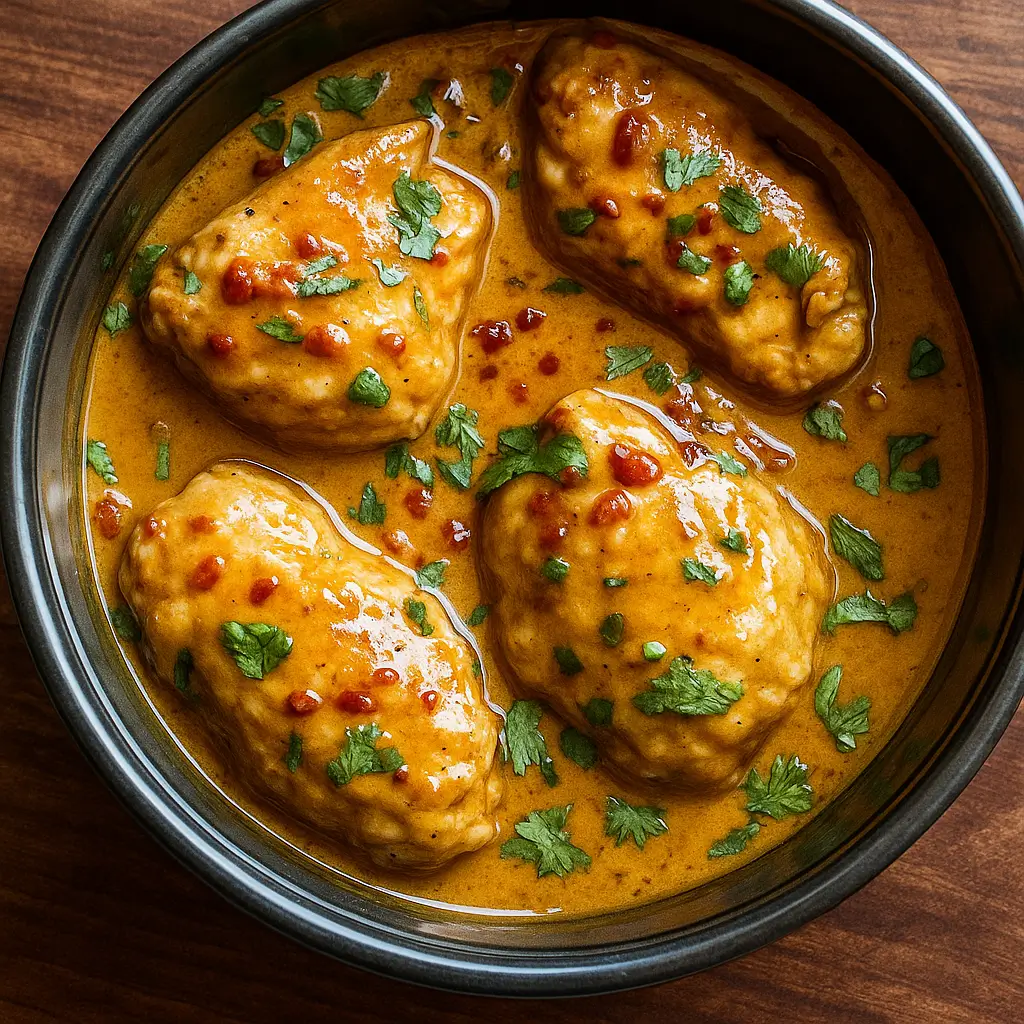 Crockpot Thai Peanut Chicken served with rice