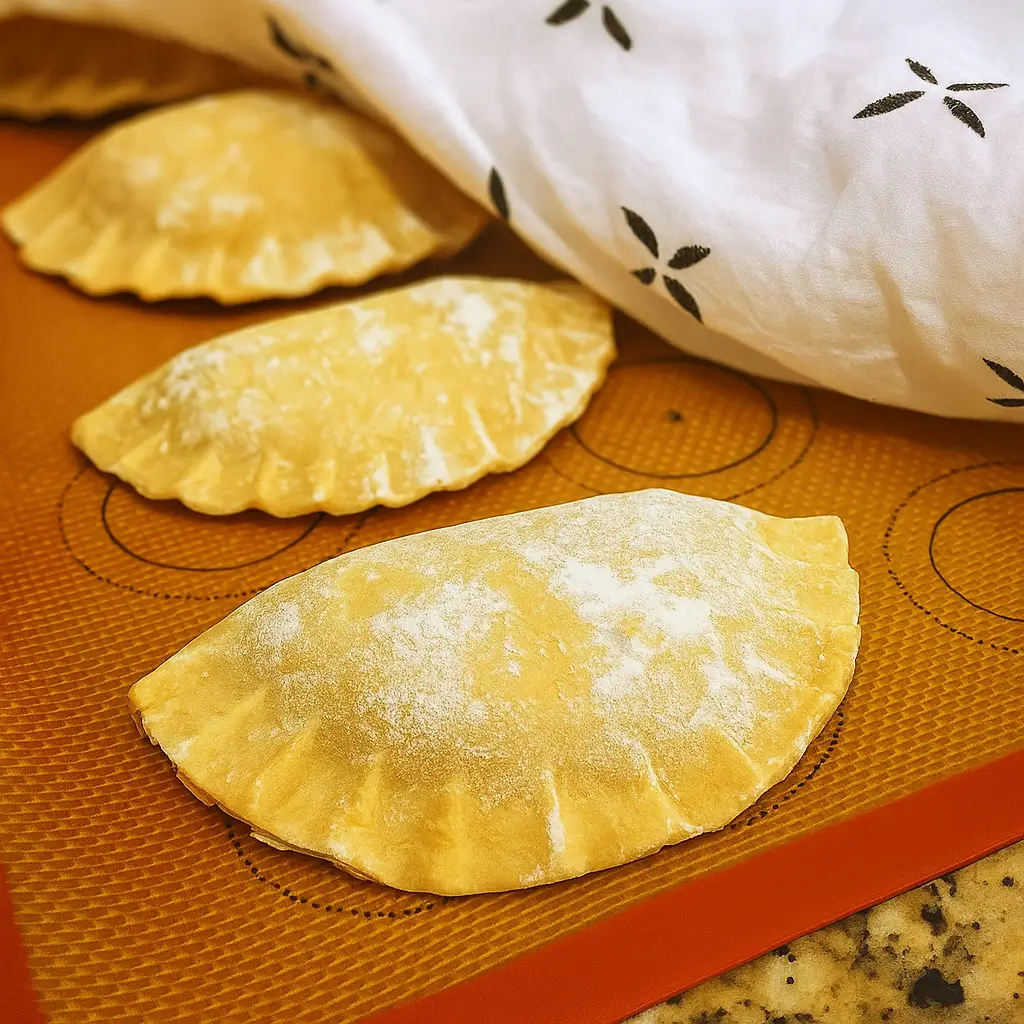 Easy Homemade Fresh Milled Flour Polish Pierogi on plate with onions