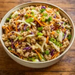 Egg Roll in a Bowl with cabbage and beef