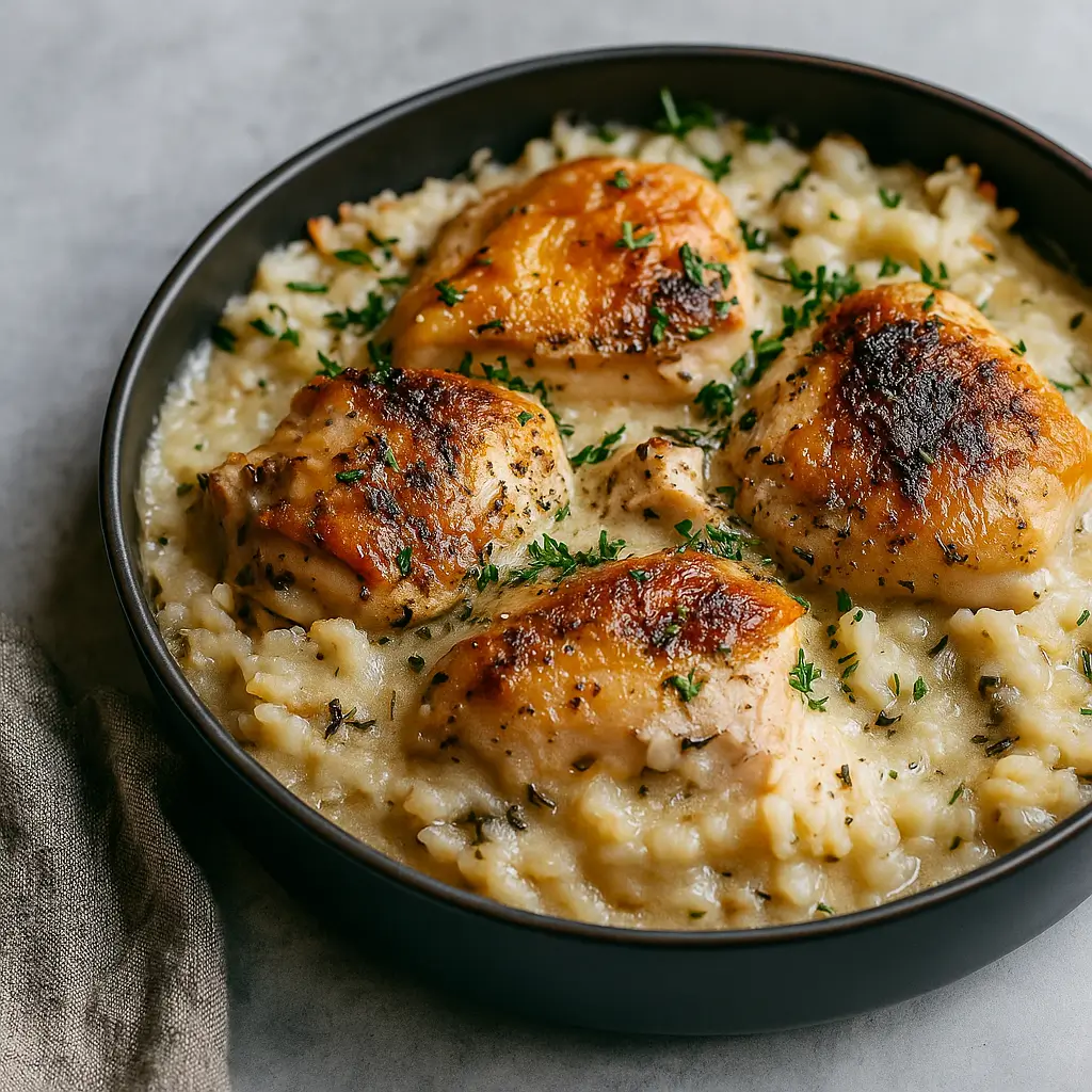Forgotten Chicken in casserole dish