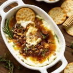 Goat cheese appetizer with fig jam and pecans