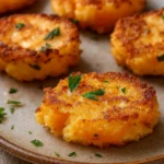 Crispy healthy smashed carrots with parmesan and parsley