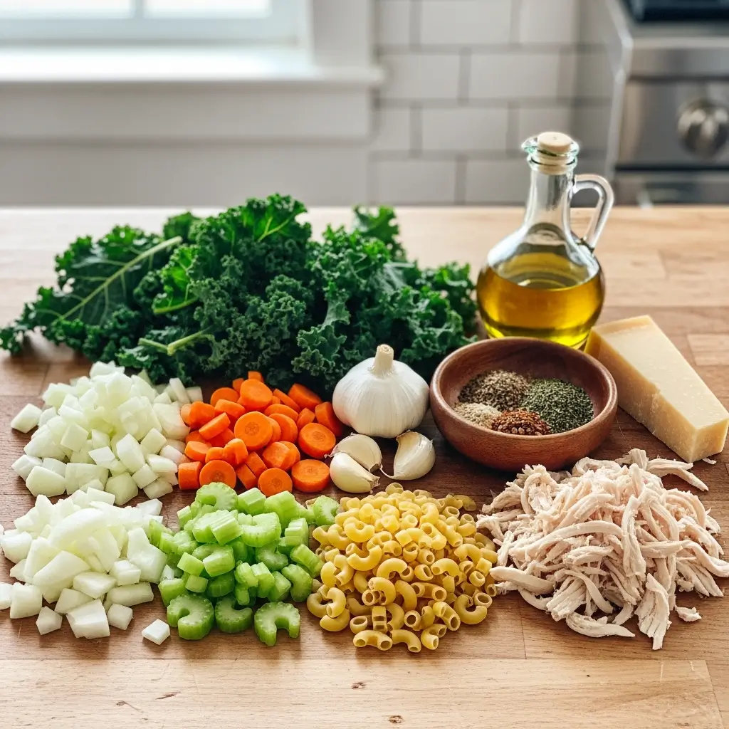 Ingredients for Healthy Tuscan Chicken Soup