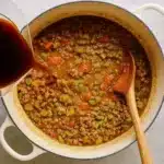 High Protein Creamy Taco Soup with cheddar and cilantro