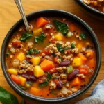 High-Protein Weight Loss Soup with Vegetables and Turkey