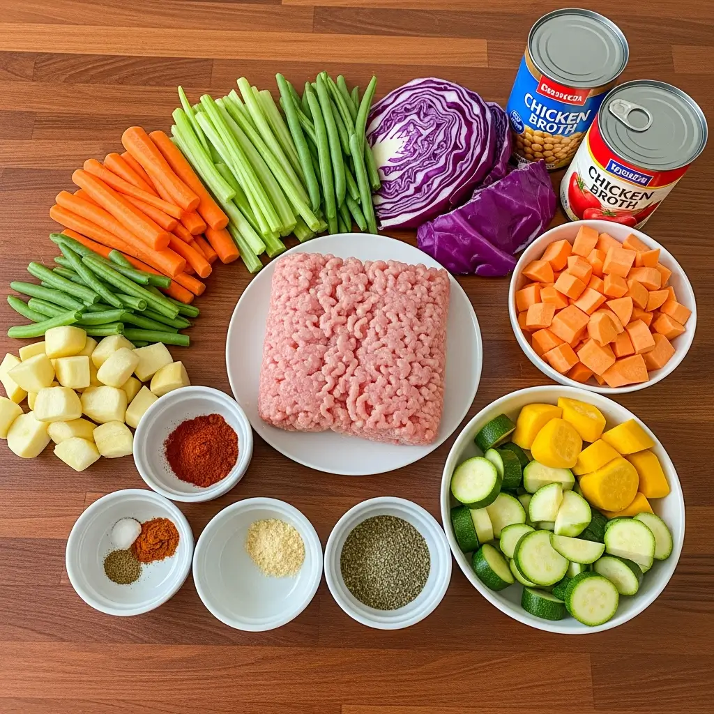 Ingredients for High-Protein Weight Loss Soup