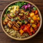 honey mustard chicken quinoa power bowl recipe