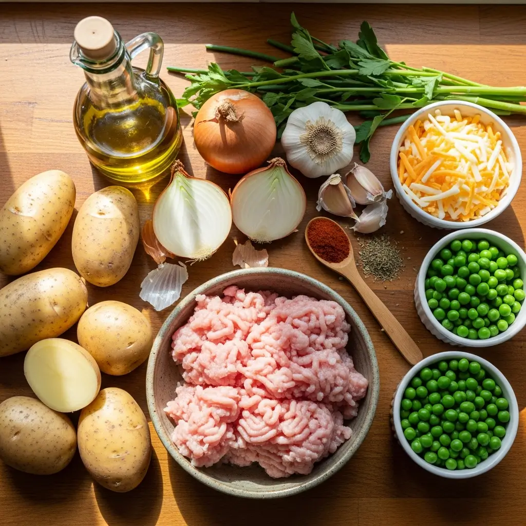 Ingredients for One-Pan Ground Turkey & Potatoes Meal