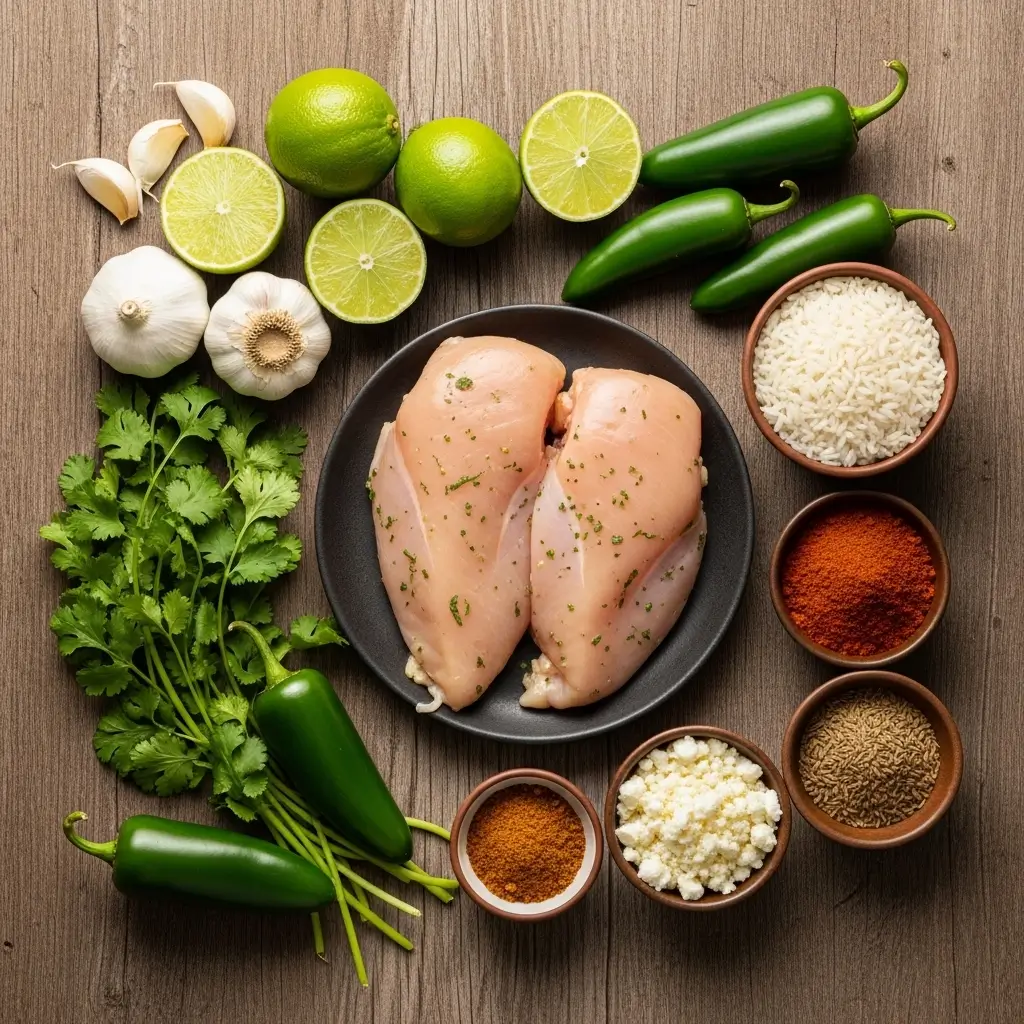 Ingredients for Peruvian Chicken with Aji Verde