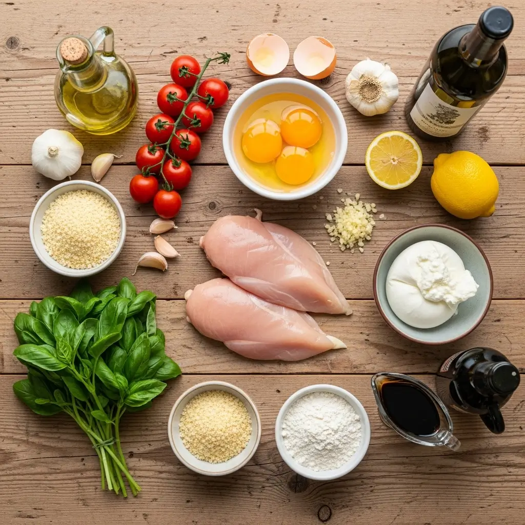 Ingredients for Italian Basil Chicken Cutlets