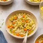 Leftover Turkey Noodle Soup in a cozy bowl