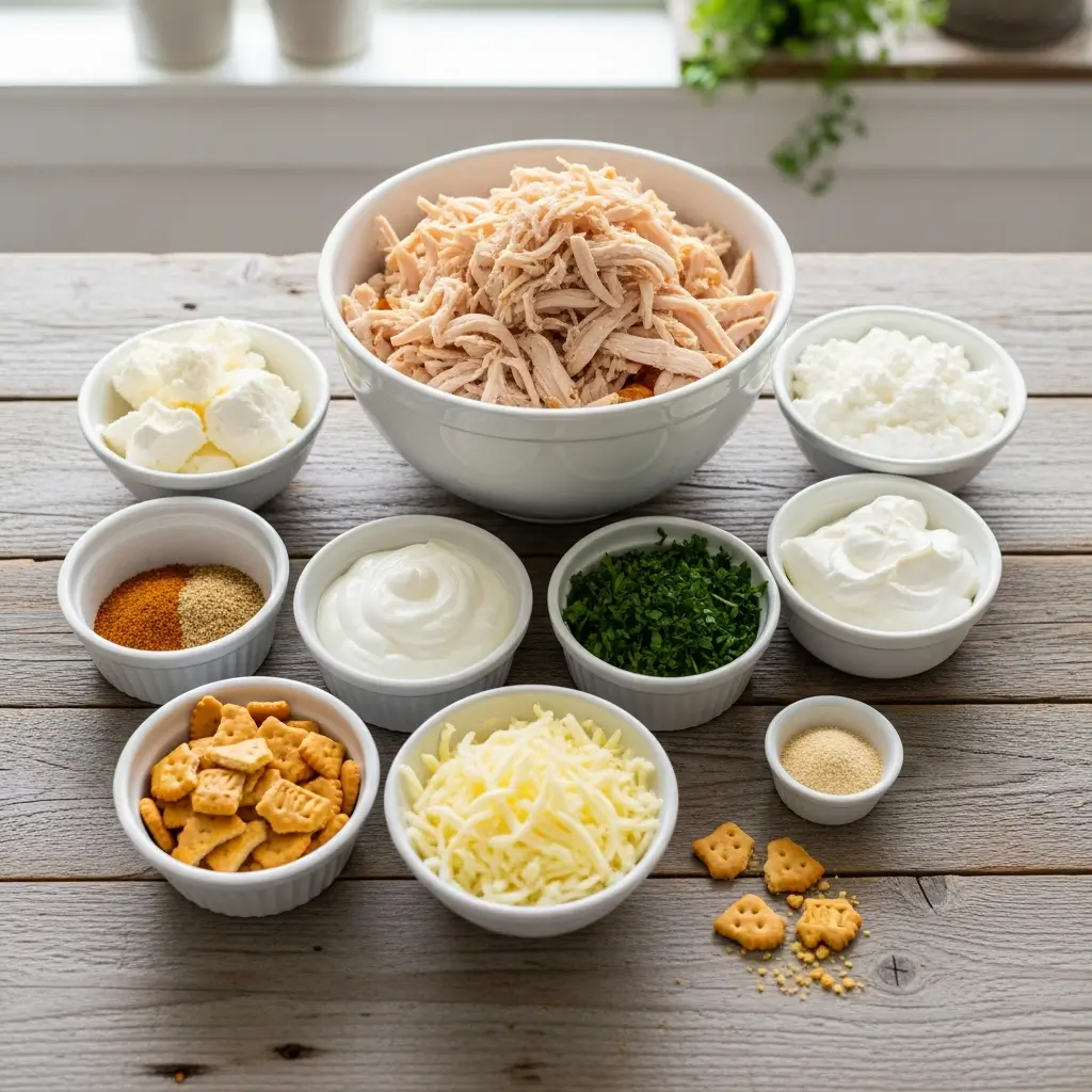 Ingredients for Million Dollar Chicken Casserole