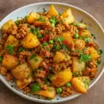 One-Pan Ground Turkey & Potatoes Meal in skillet