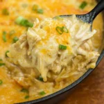 One Pan Keto Green Chili Chicken skillet with melted cheese