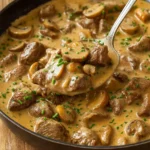 Perfect Gordon Ramsay Beef Stroganoff on Tagliatelle