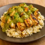 Peruvian Chicken with Aji Verde and Cilantro Rice
