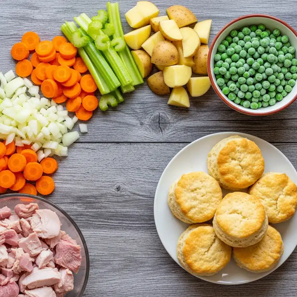 Ingredients for Skillet Turkey Pot Pie