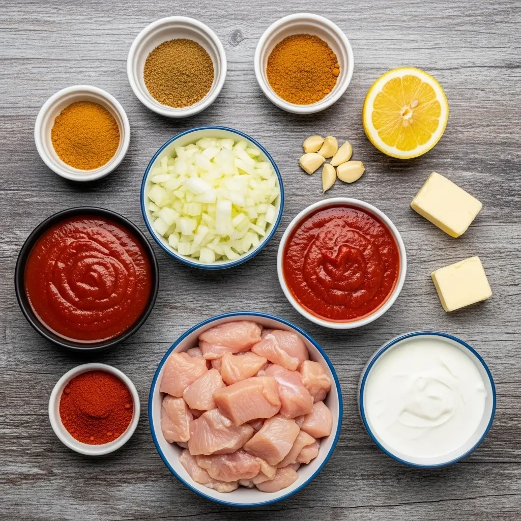 Ingredients for Slow Cooker Butter Chicken