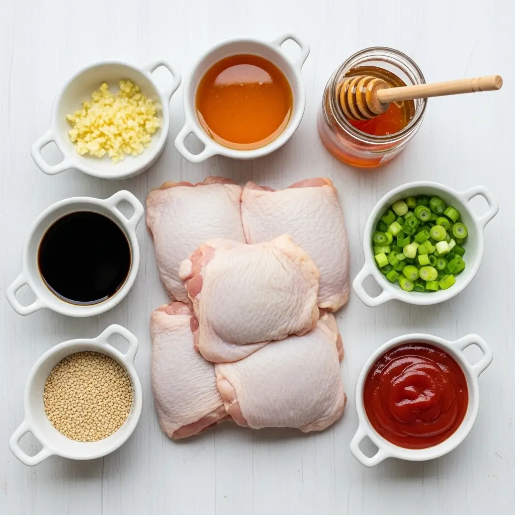 Ingredients for Slow Cooker Honey Garlic Chicken