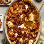 Southern Maple Sweet Potato Casserole fresh from oven