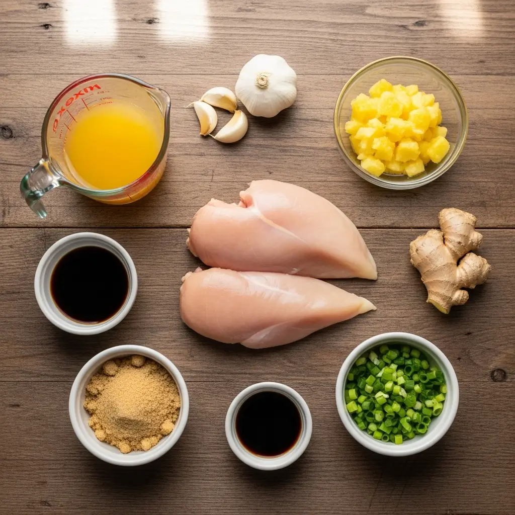 Ingredients for Sweet Hawaiian Crockpot Chicken