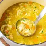Turkey Rice Soup Recipe served in a cozy kitchen