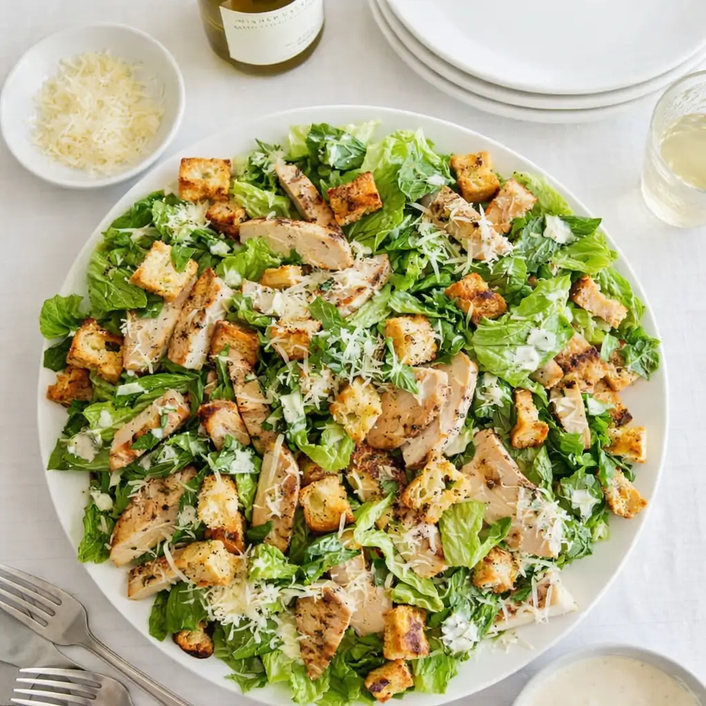 Best Chicken Caesar Salad with Homemade Croutons
