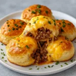 Cheesy Beef Biscuit Bombs fresh out of the oven