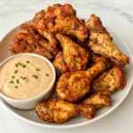 chicken wing seasoning on crispy oven-baked wings