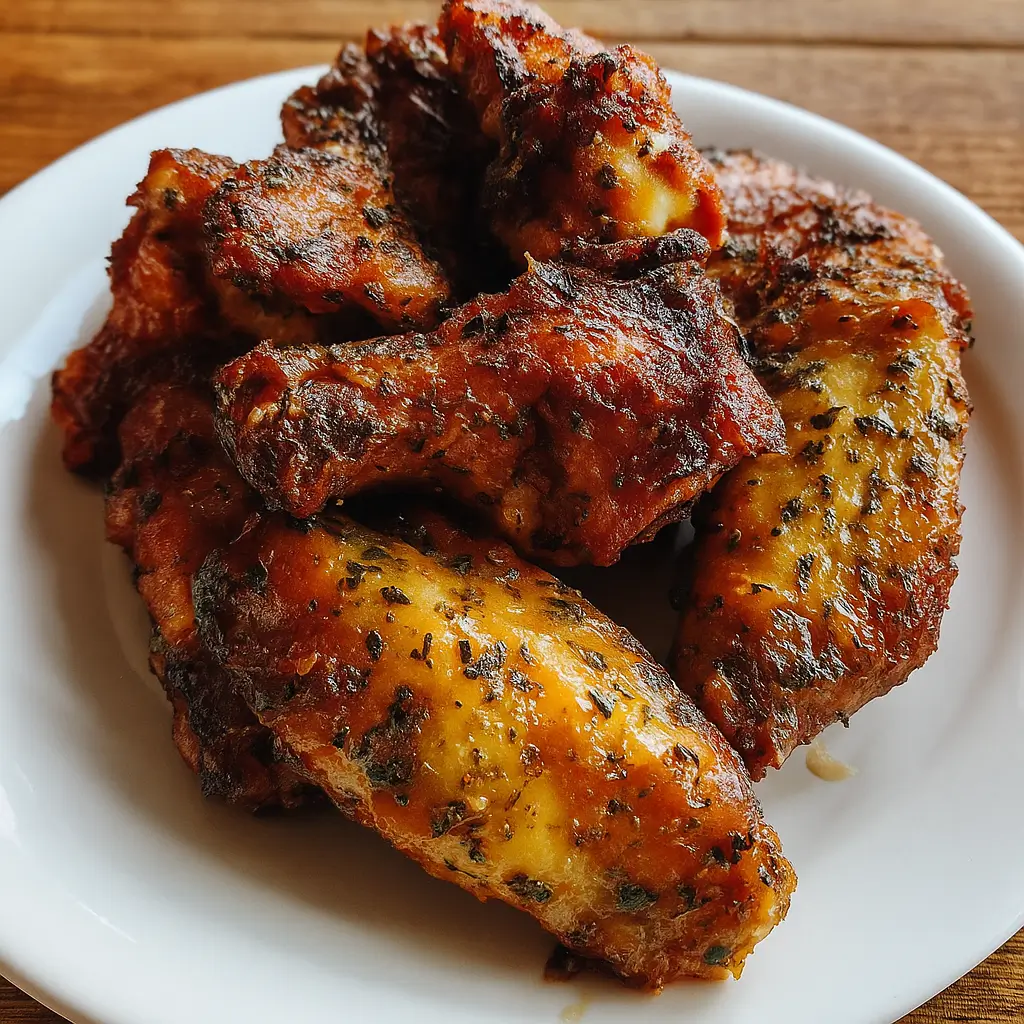 Crispy Baked Ranch Chicken Wings on a tray