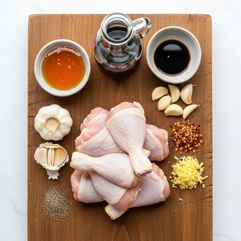 Crock Pot Drumsticks Ingredients Display