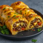 Garlic Butter Cheeseburger Rollups