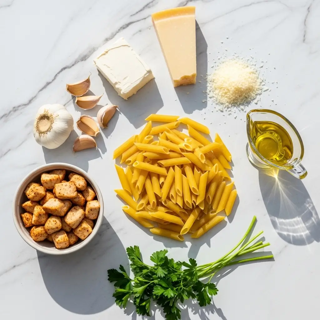 Garlic Parmesan Pasta Bowl Ingredients