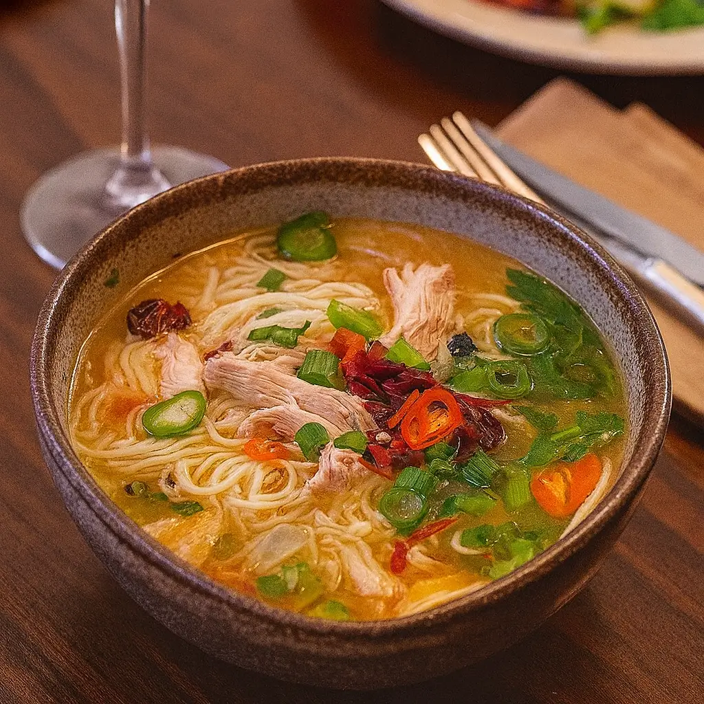 Ginger Garlic Chicken Noodle Soup