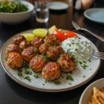 Greek Turkey Meatballs with Tzatziki