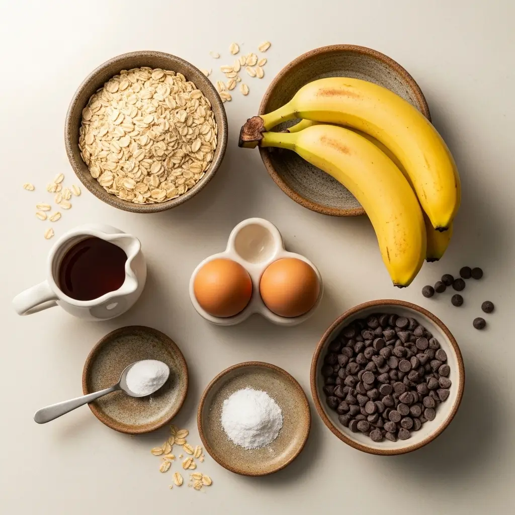 Ingredients for Healthy Banana Oat Bread
