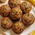 Healthy Greek Yogurt Banana Muffins fresh from the oven