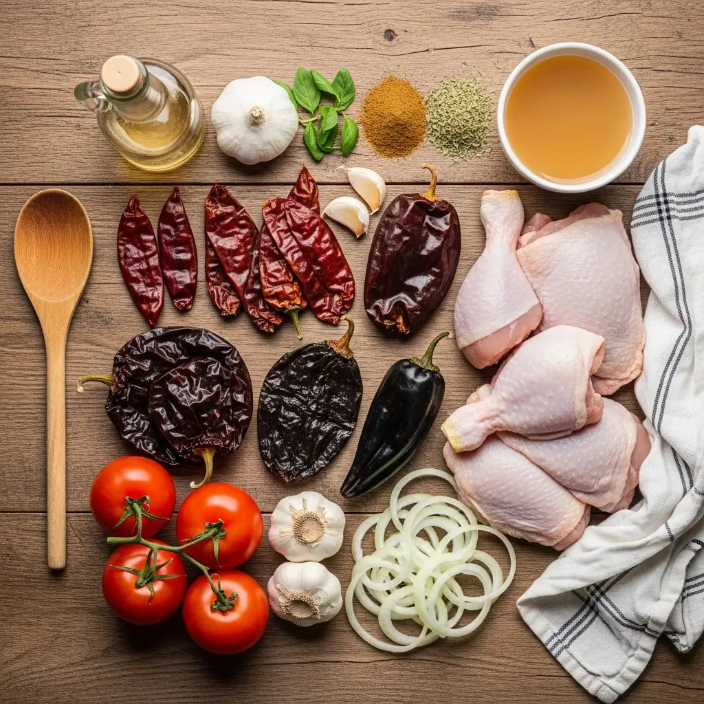 Ingredients for Mexican Chicken Adobo