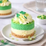 Mini St. Patrick’s Day Cheesecakes with festive toppings